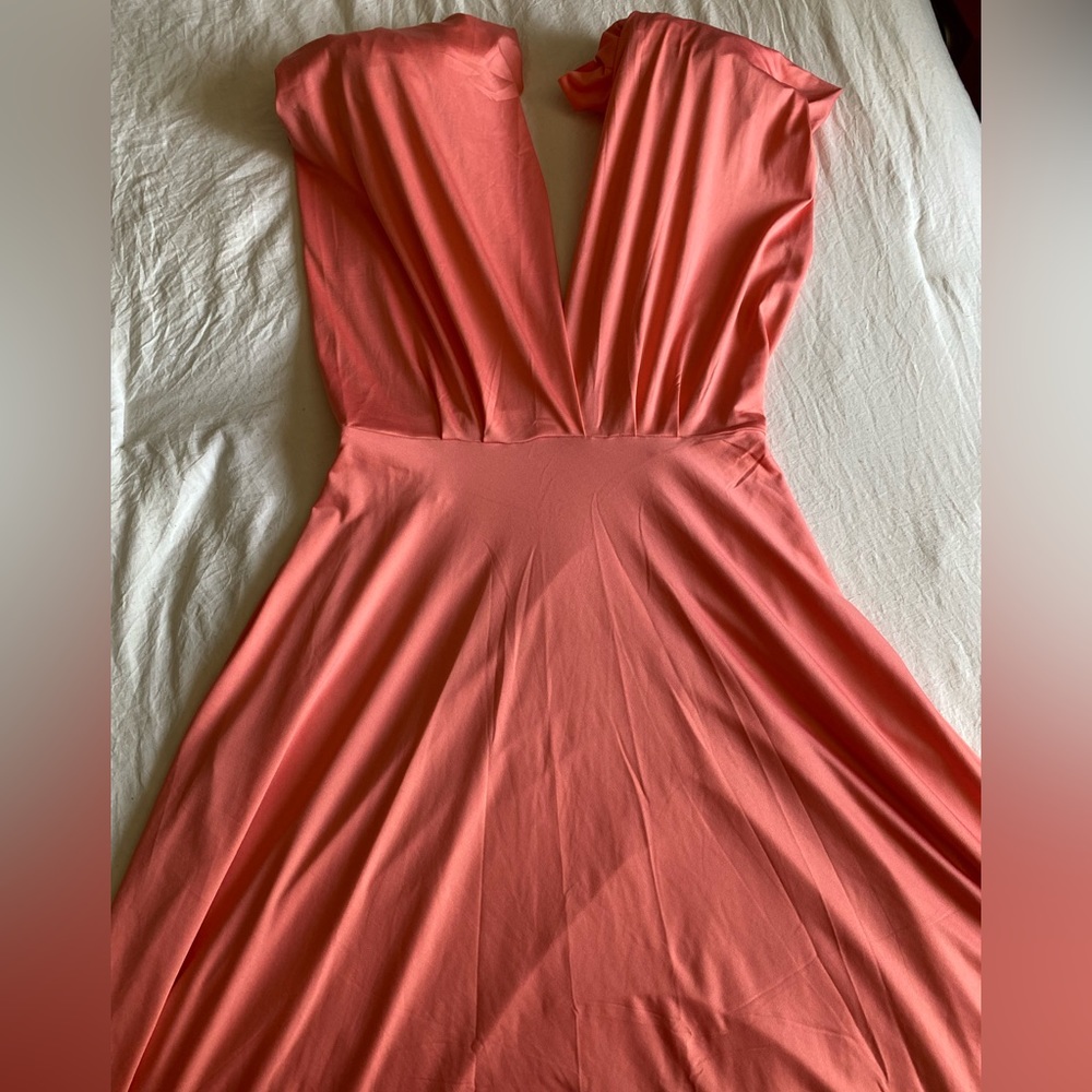 Coral Pink Infinity Dress - Picture 3 of 5
